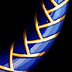 Gold and blue enamel torque